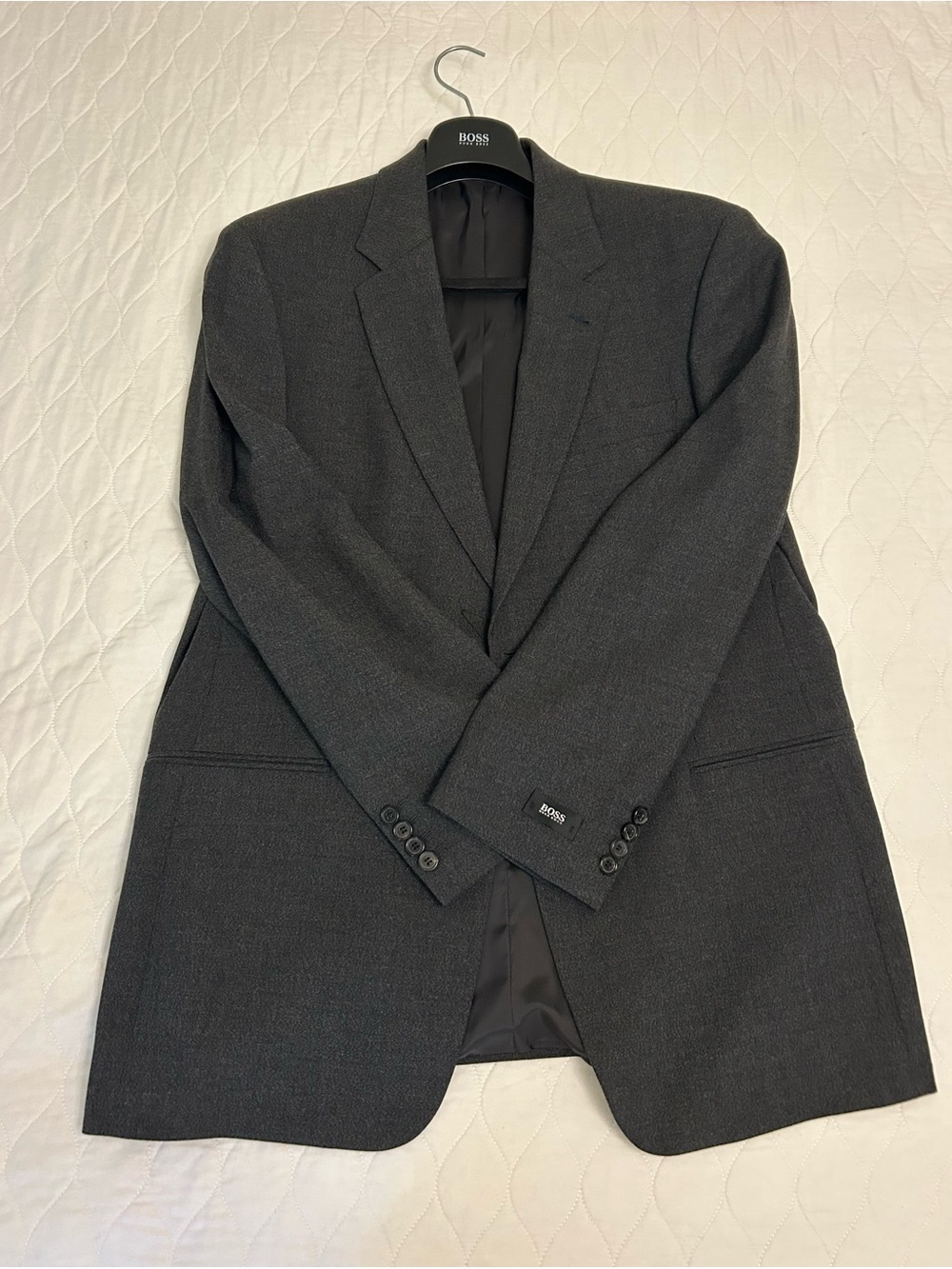 BOSS Men's Dark Gray Classic Blazer and Pants